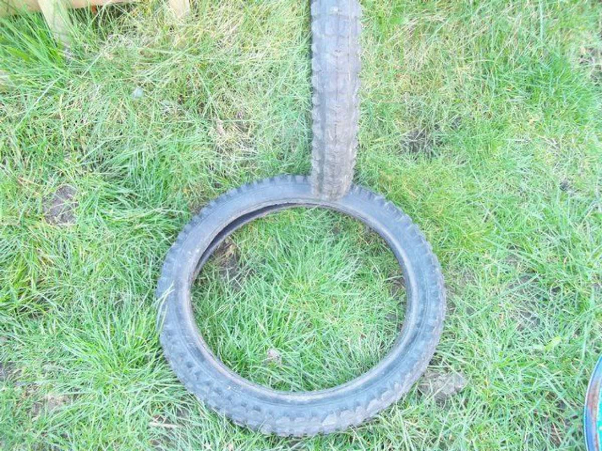 two 16 inch bike tyres