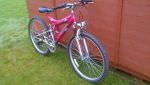 ladies cycle, with front and rear suspension,