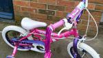 Girls 14" Bike Dunlop Princess with Stabilizers